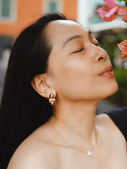 Lotus I violet (Single Earring)