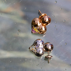 Lotus I violet (Single Earring)