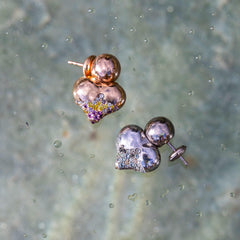 Lotus II bleu (Single Earring)