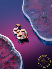 Lotus III rouge (Lunar New Year Special Edition Single Earring)